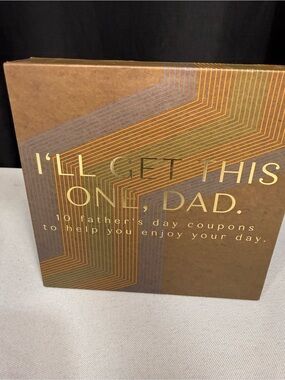 "I'll Get This One, Dad." Father's Day Coupon Book - In A Gift Box NWT